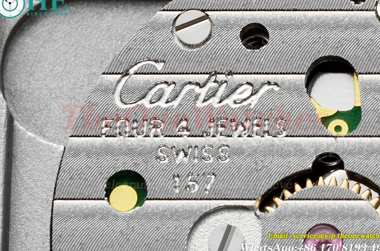 Dumont Santos Silver RG Quartz AF Dial Red SA 0408